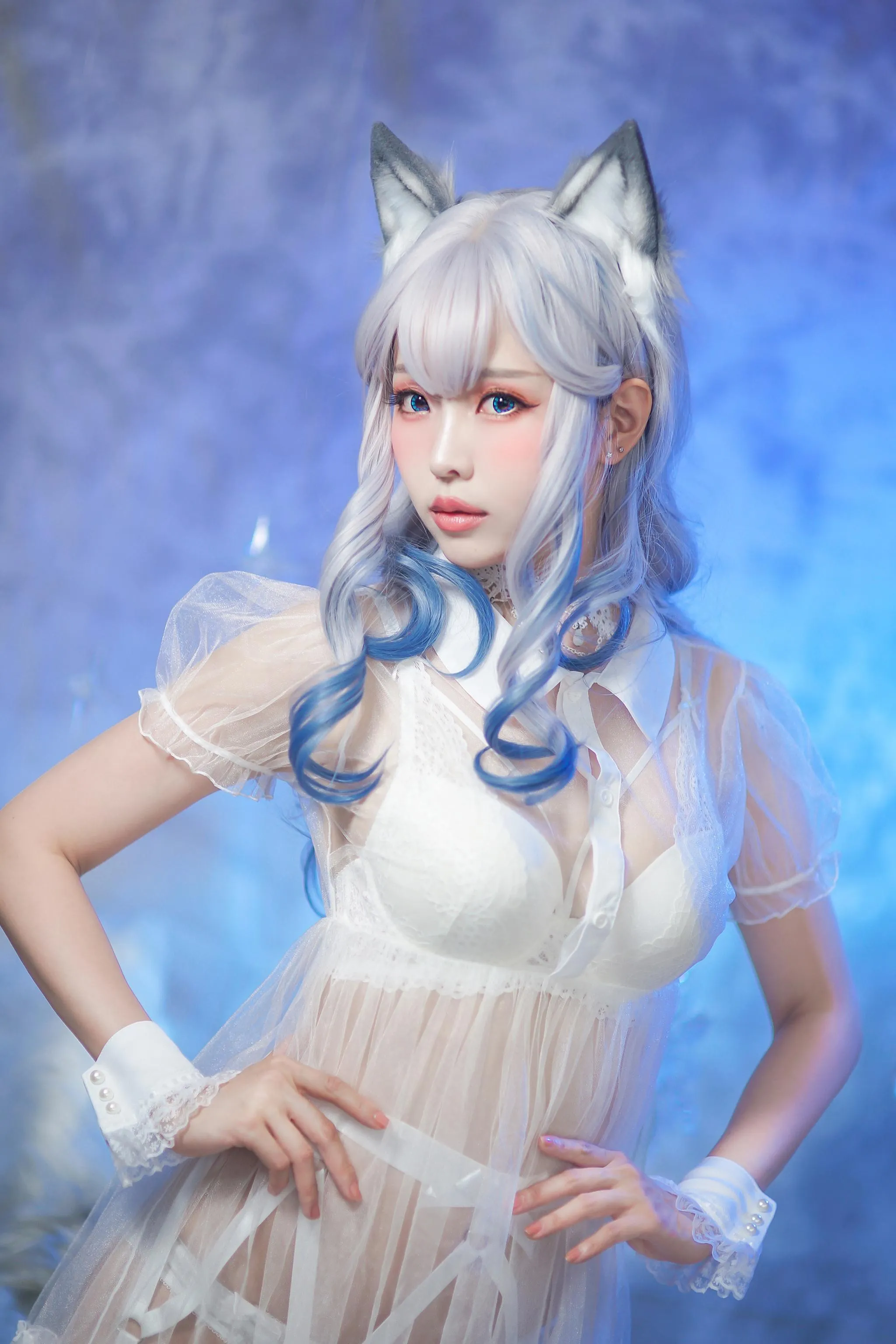 ElyEE子 – NO.43 猫耳白丝带 [48P]插图3